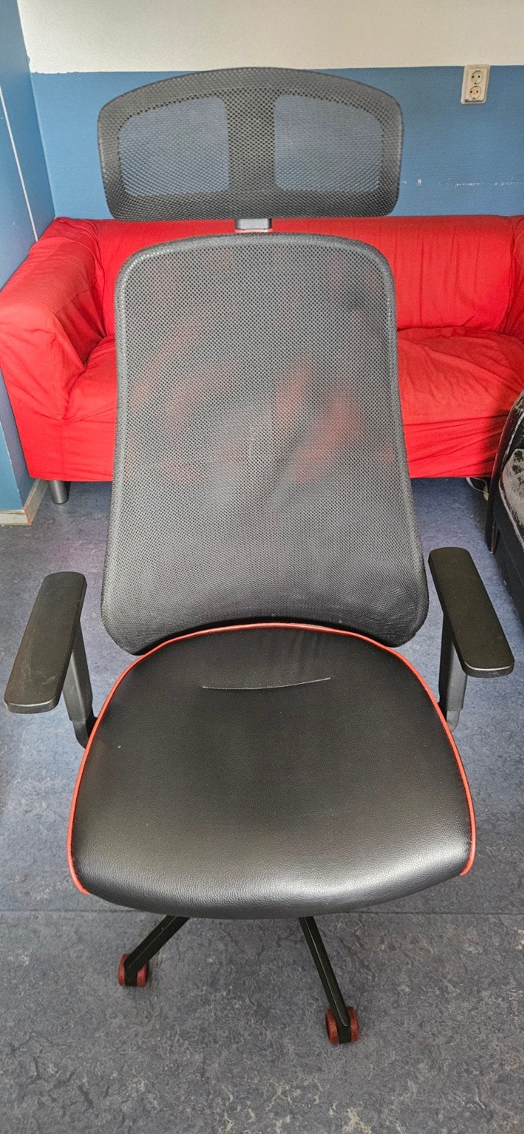 IKEA MATCHSPEL ergonomiche gamingstoel bureaustoel, Huis en Inrichting, Bureaustoelen, Ophalen, Gaming bureaustoel, Gebruikt, Zwart
