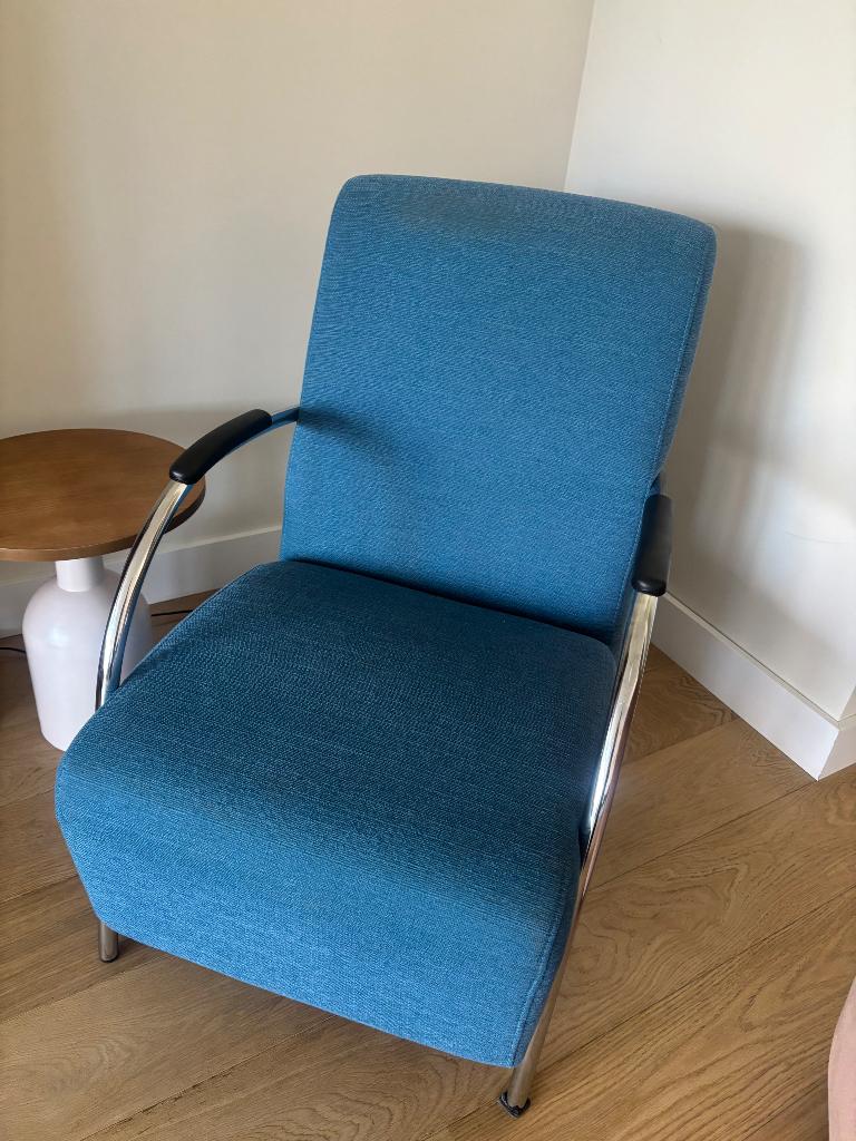 Woood fauteuil- Halifax, Ophalen, Gebruikt, Blauw, Eén