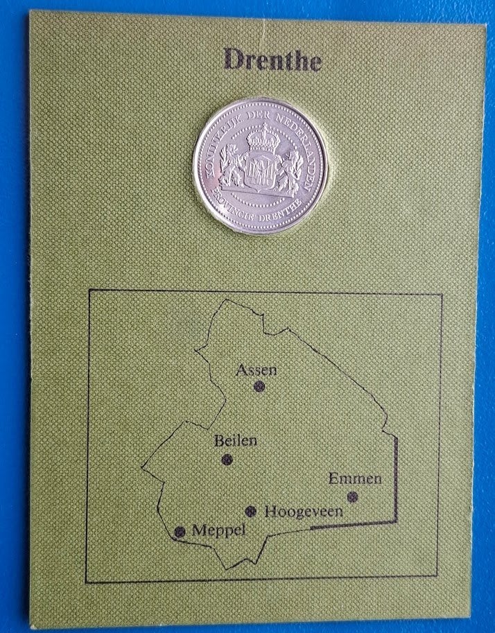 Penning Provincie Drenthe in blister - 1981, Postzegels en Munten, Verzenden, Overige materialen, Nederland