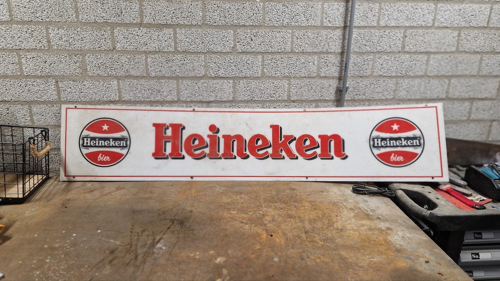 Vintage Heineken Reclamebord - Bier, Ophalen of Verzenden