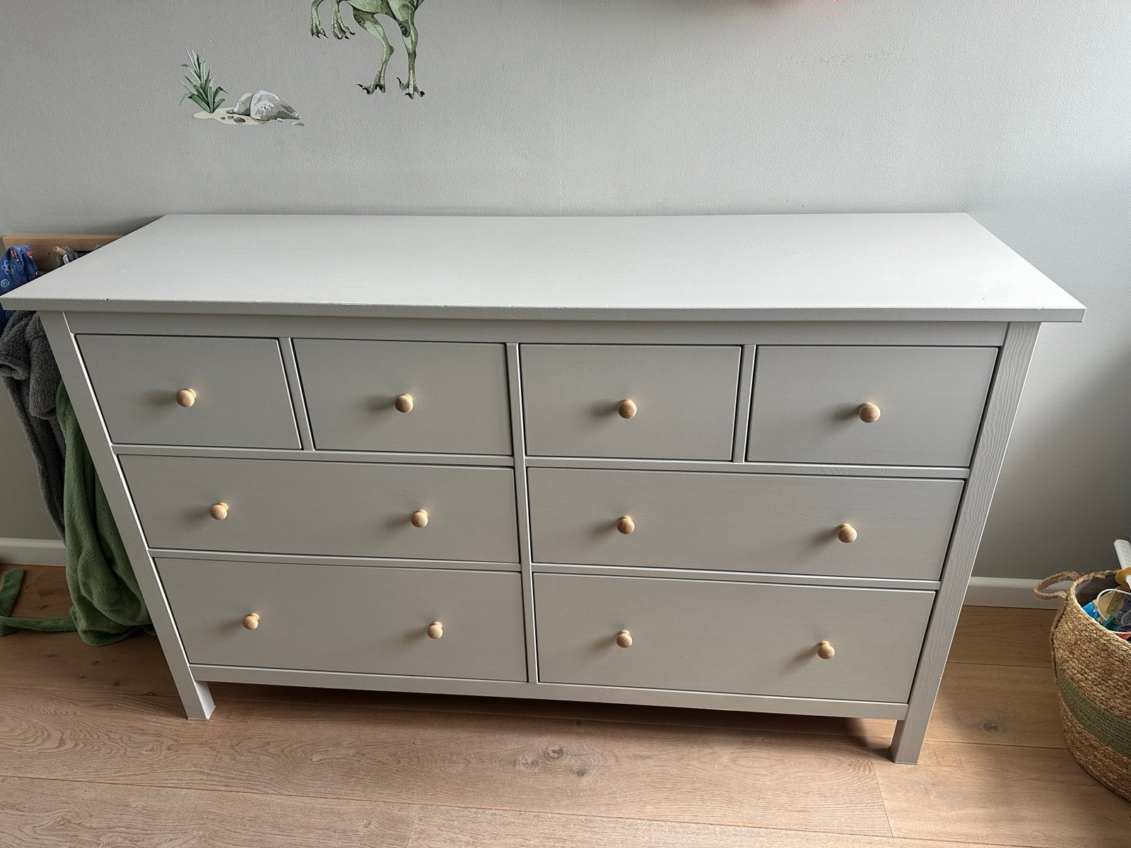 IKEA Hemnes ladekast - beige taupe, Huis en Inrichting, Kasten | Ladekasten, Ophalen, Gebruikt, 5 laden of meer, 150 tot 200 cm