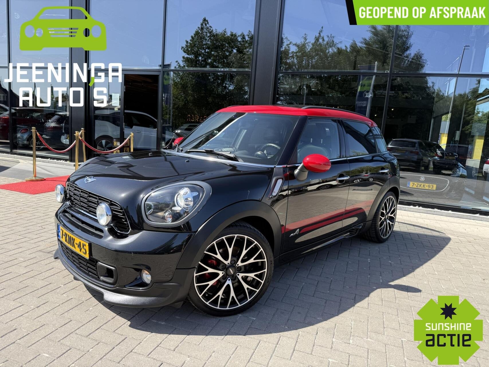 Mini Countryman 1.6 John Cooper Works ALL4 Chili|Harman&Kard, Auto's, Euro 5, Gebruikt, Zwart, Leder en Stof