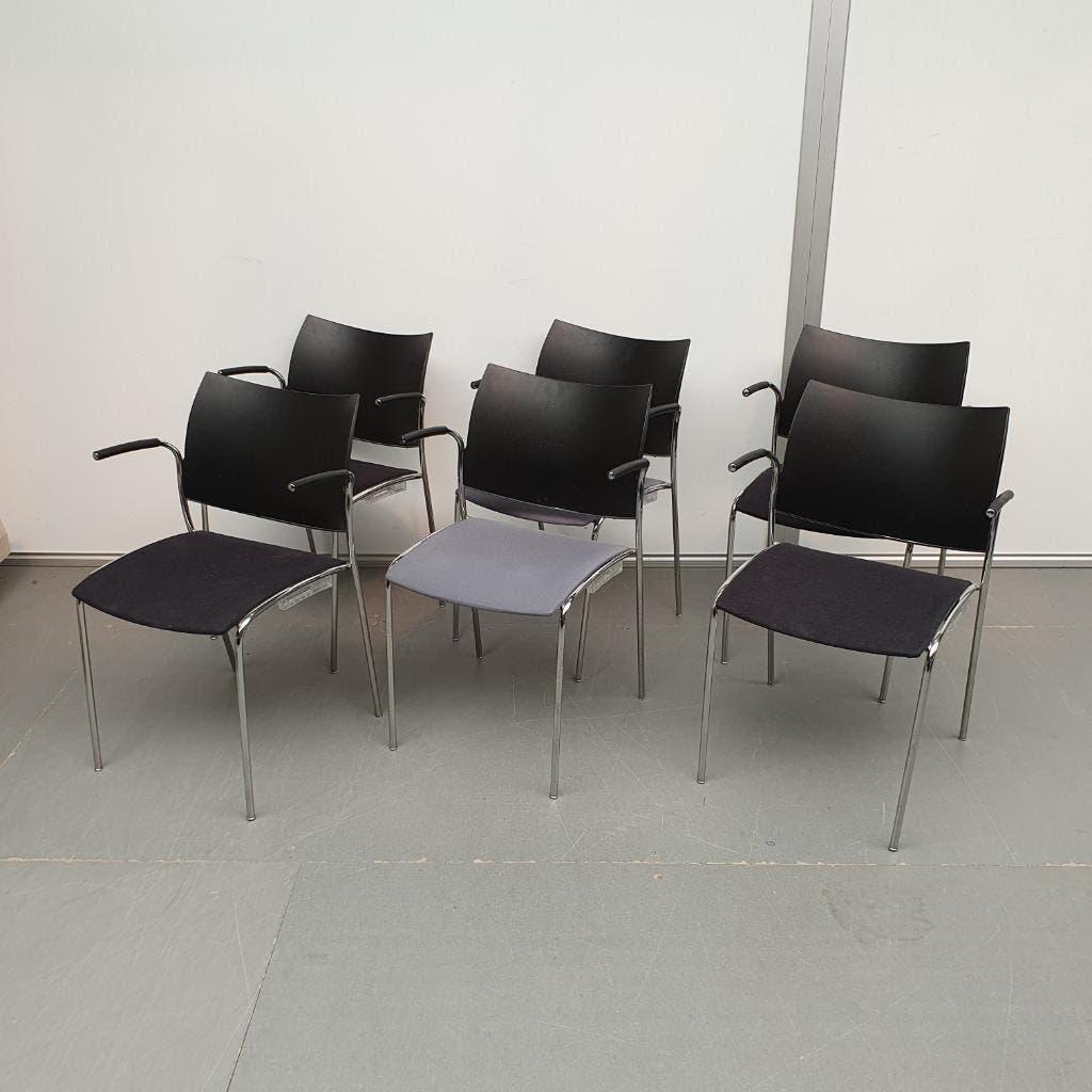 Ahrend Casala stoelen kantinestoel vergaderstoelen (6 stuks), Ophalen, Gebruikt, Stof, Vijf, Zes of meer stoelen