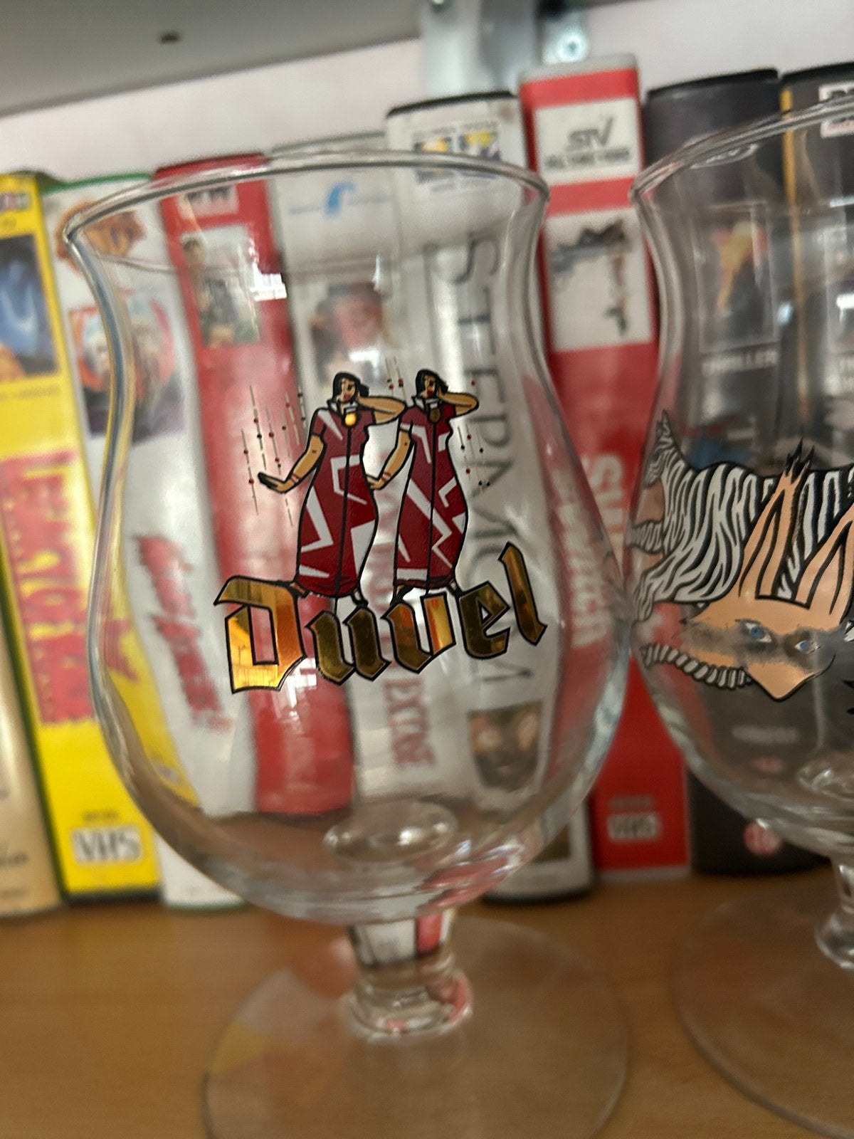 Duvel bierglazen - set van 3 met verschillende opdruk, Ophalen of Verzenden