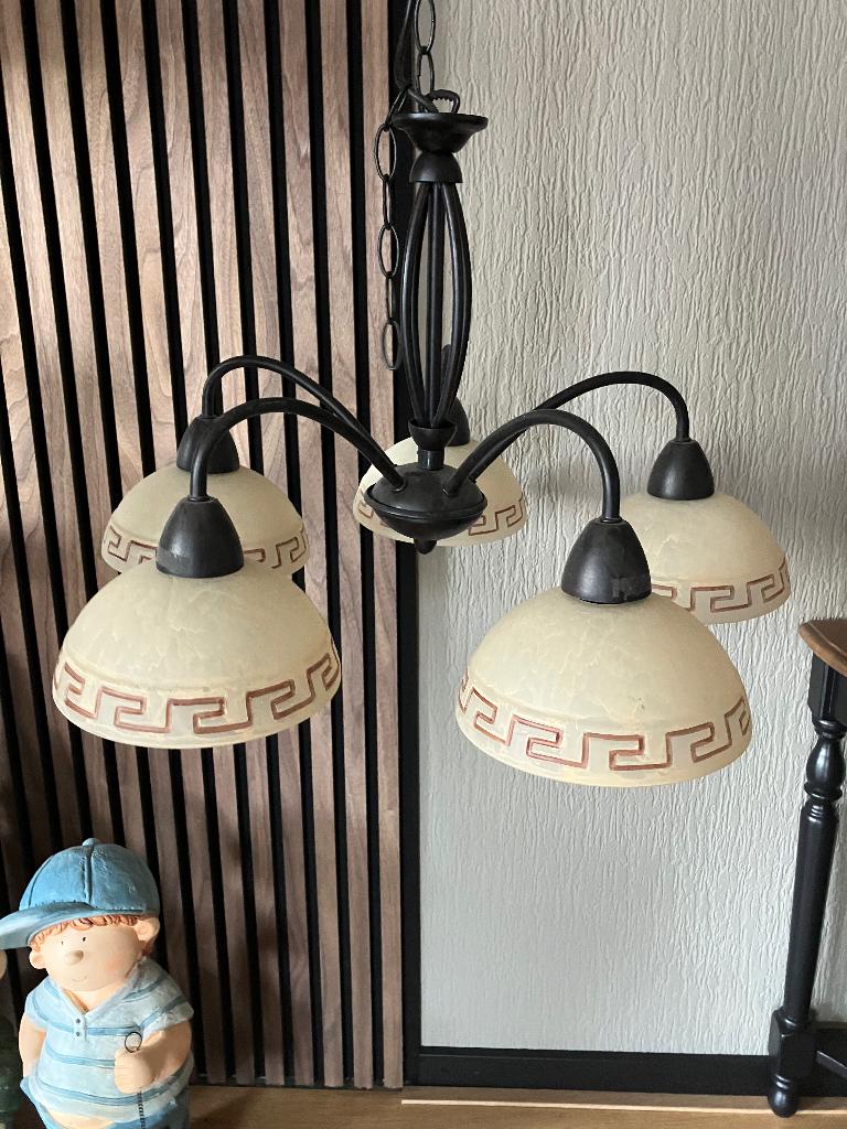 Hanglamp, Ophalen, Zo goed als nieuw, Glas, 50 tot 75 cm
