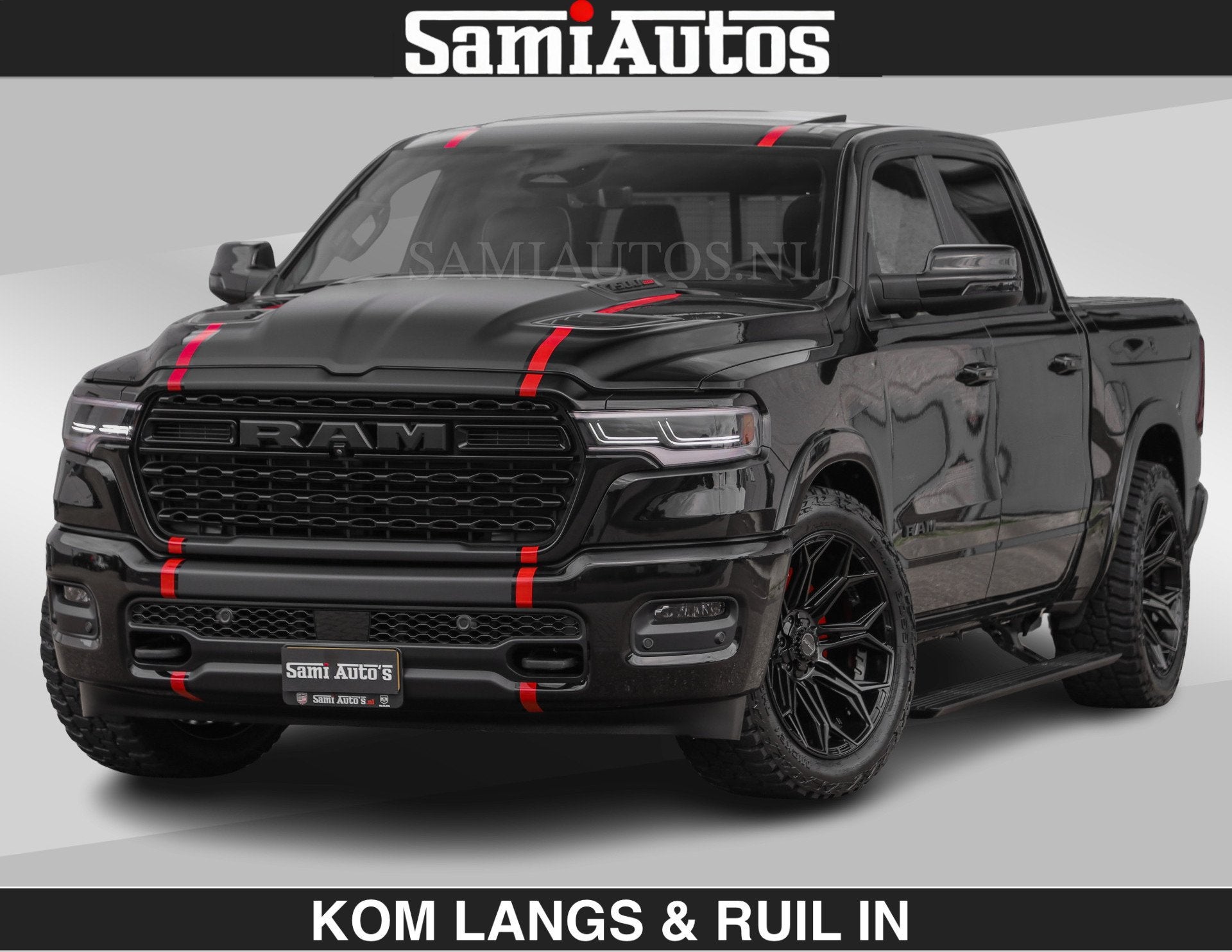 Dodge Ram Limited 540 PK | HUD | LUCHTVERING | MASSAGE | PAS, Auto's, Automaat, Dealer onderhouden, Met garantie (alle), Zwart