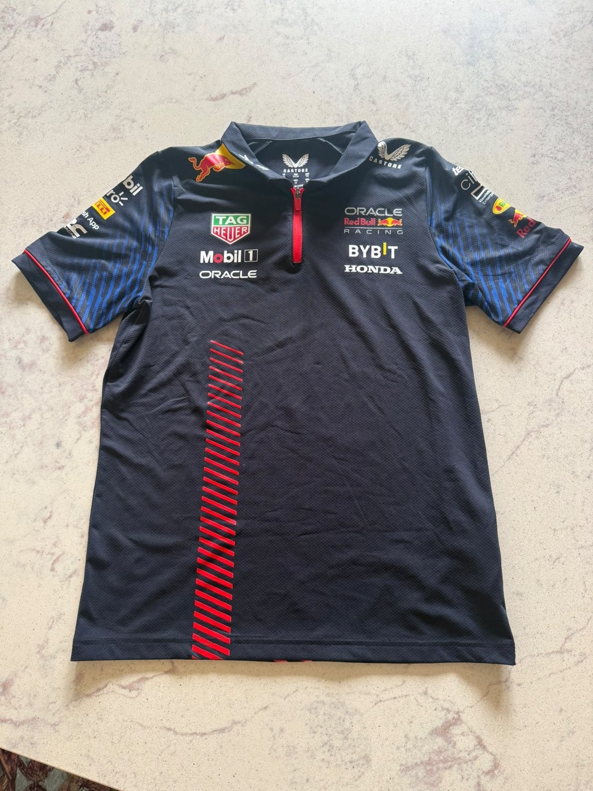 Red Bull Racing F1 Team Polo Shirt Maat 164, Ophalen of Verzenden, Zo goed als nieuw, Overige maten, Zwart