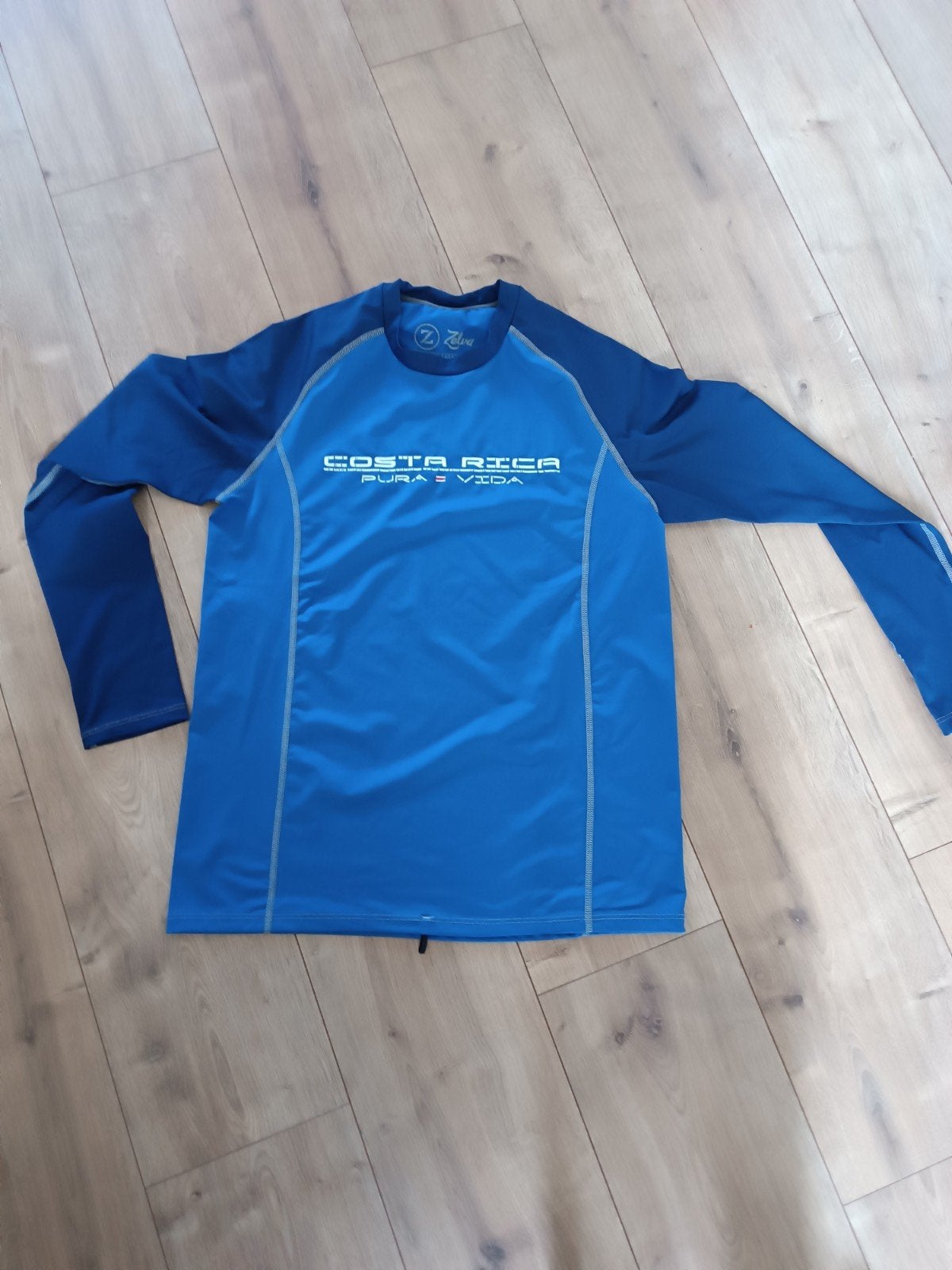 Zwemshirt Zelva Rashguard "Costa Rica Pura Vida" - Maat S, Ophalen of Verzenden, Blauw