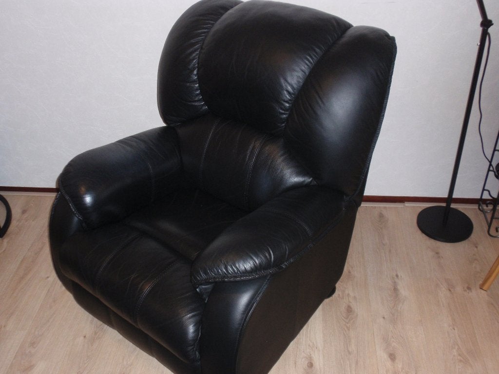 Fauteuil Leer, Huis en Inrichting, Ophalen, Zo goed als nieuw, 75 tot 100 cm, Leer