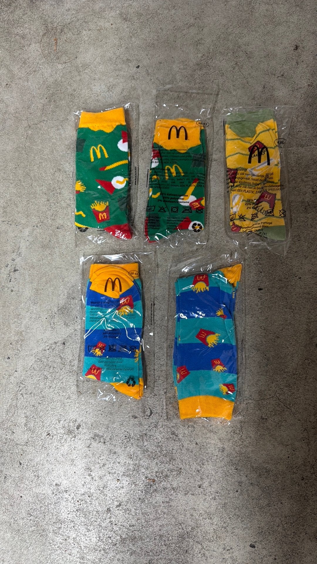 5 paar sokken Mc Donalds nieuw, Ophalen of Verzenden, Zo goed als nieuw, Maat 43 t/m 46