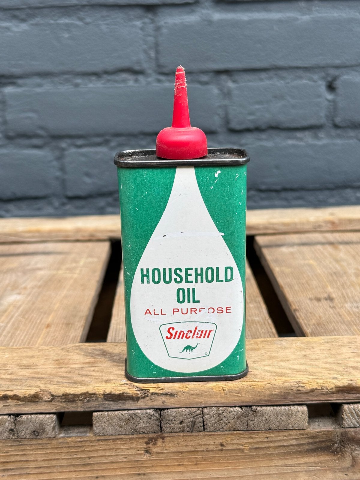 Vintage Sinclair Household Oil blikje - Decoratief, Antiek en Kunst, Ophalen of Verzenden