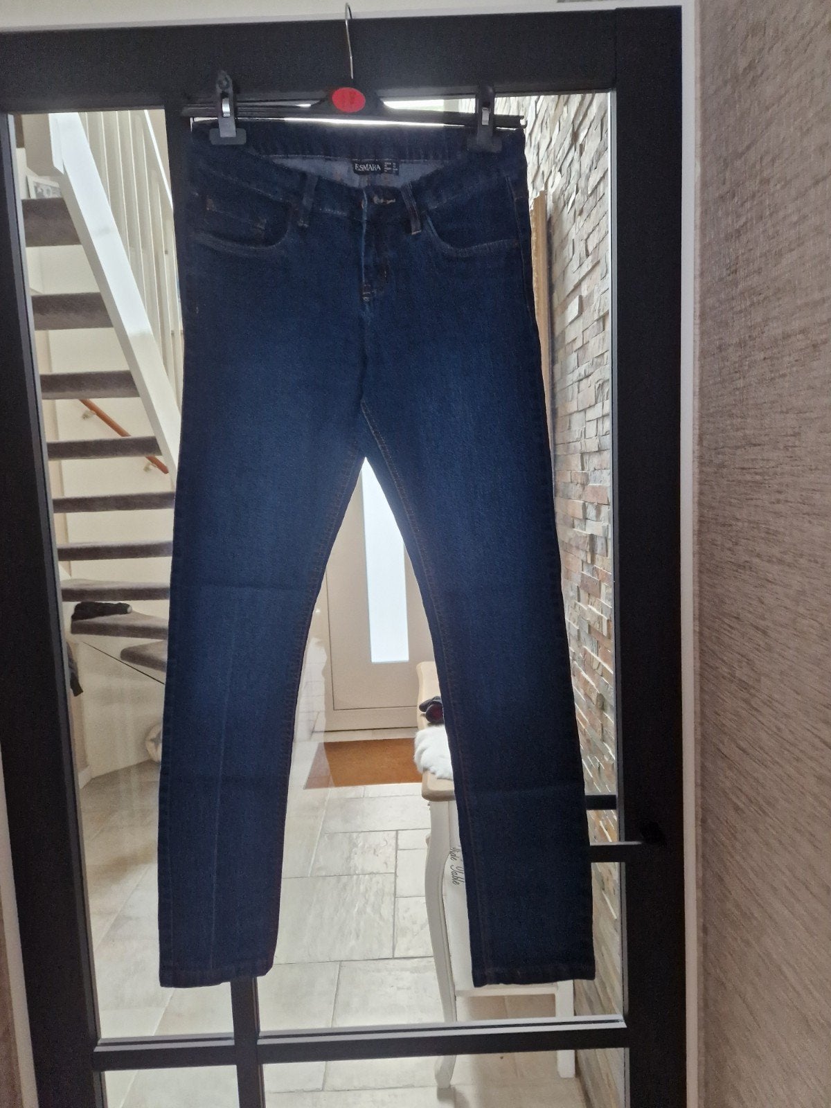 Te koop blauwe damesspijkerbroek, maat 40, merk Esmara., Blauw, Zo goed als nieuw, W30 - W32 (confectie 38/40), Esmara
