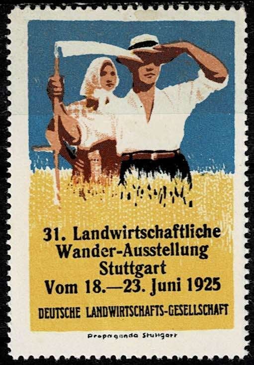 sluitzegel Duitsland WANDER AUSSTELLUNG 1925, Ophalen of Verzenden, Overige thema's