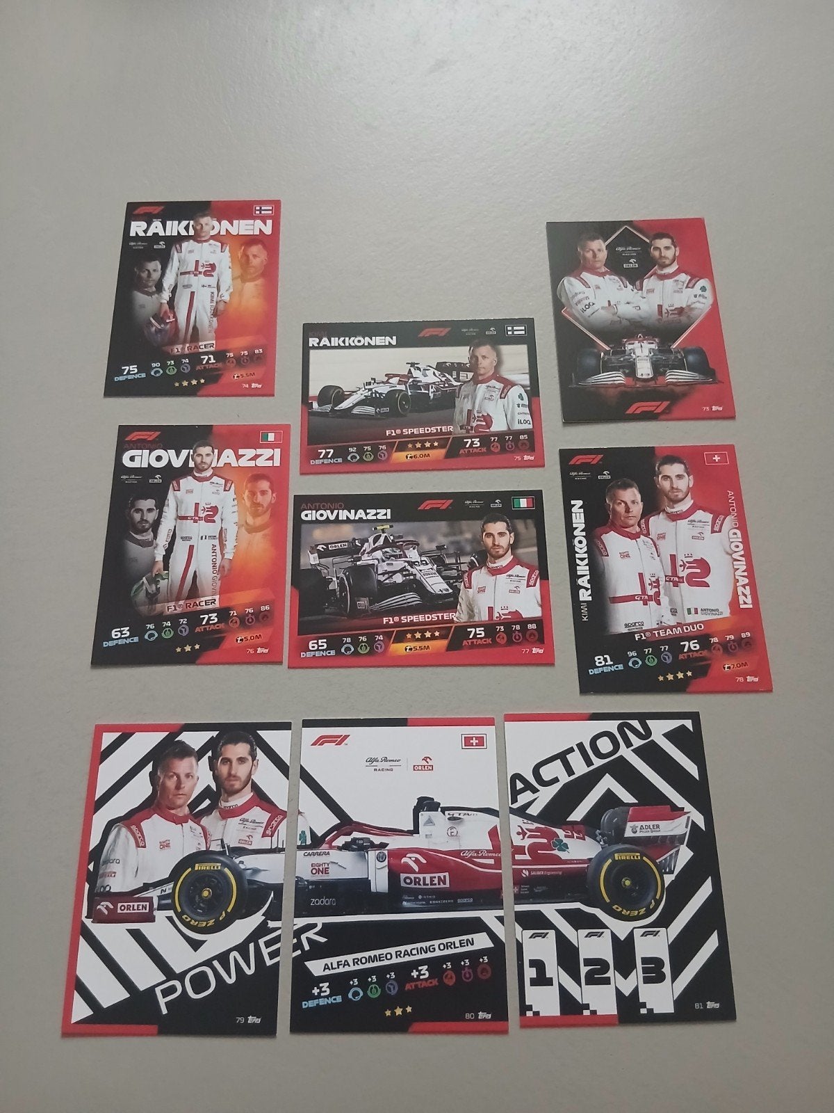 Topps Turbo Attax 2021 F1 Alfa Romeo Racing Orlen kaarten, Ophalen of Verzenden, Zo goed als nieuw, Meerdere kaarten