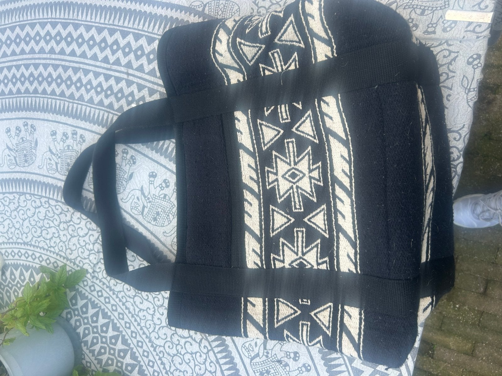 Isabel Marant shopper tas met etnisch patroon, Ophalen of Verzenden, Gebruikt, Zwart, Shopper