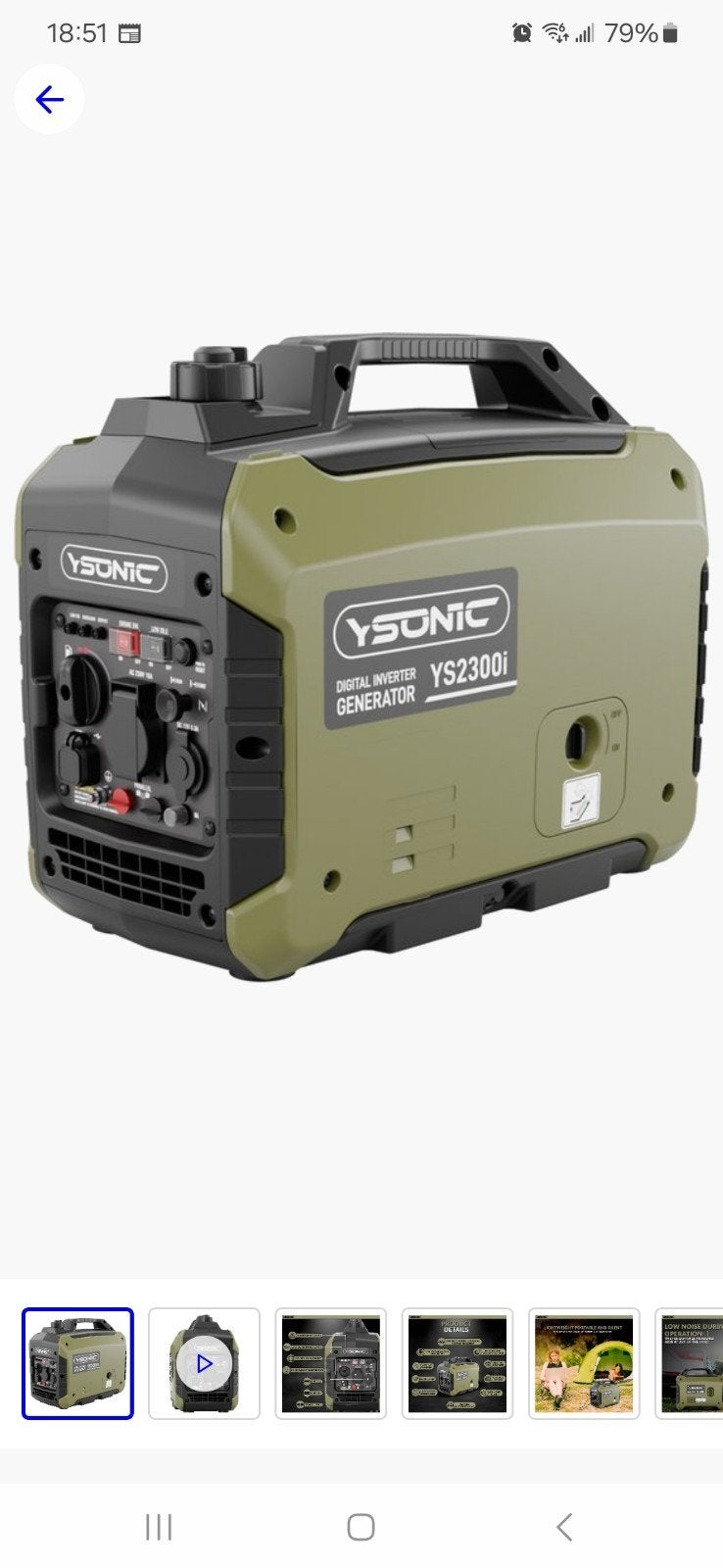 YSONIC YS2300i Digitale Inverter Generator - Stil & Compact, Doe-het-zelf en Verbouw, Ophalen, Benzine, Nieuw, Geluidgedempt