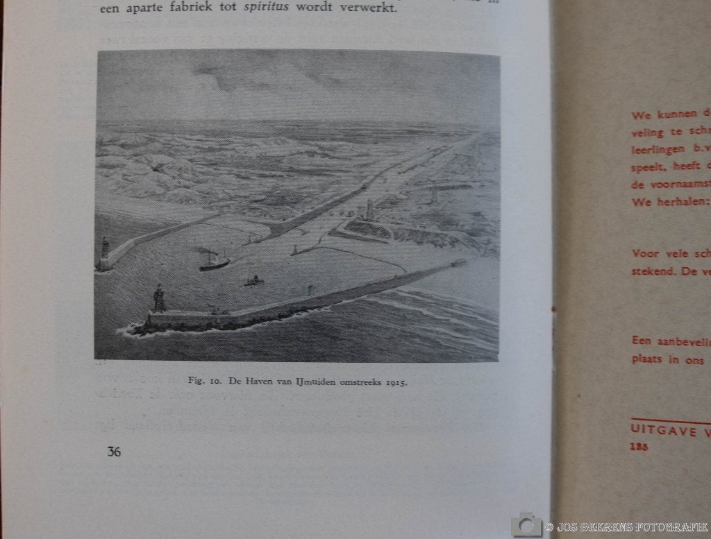 Schoolplaat boekje  De haven van IJmuiden, Antiek en Kunst, Antiek | Schoolplaten, Ophalen of Verzenden, Stad- en Dorpsgezichten