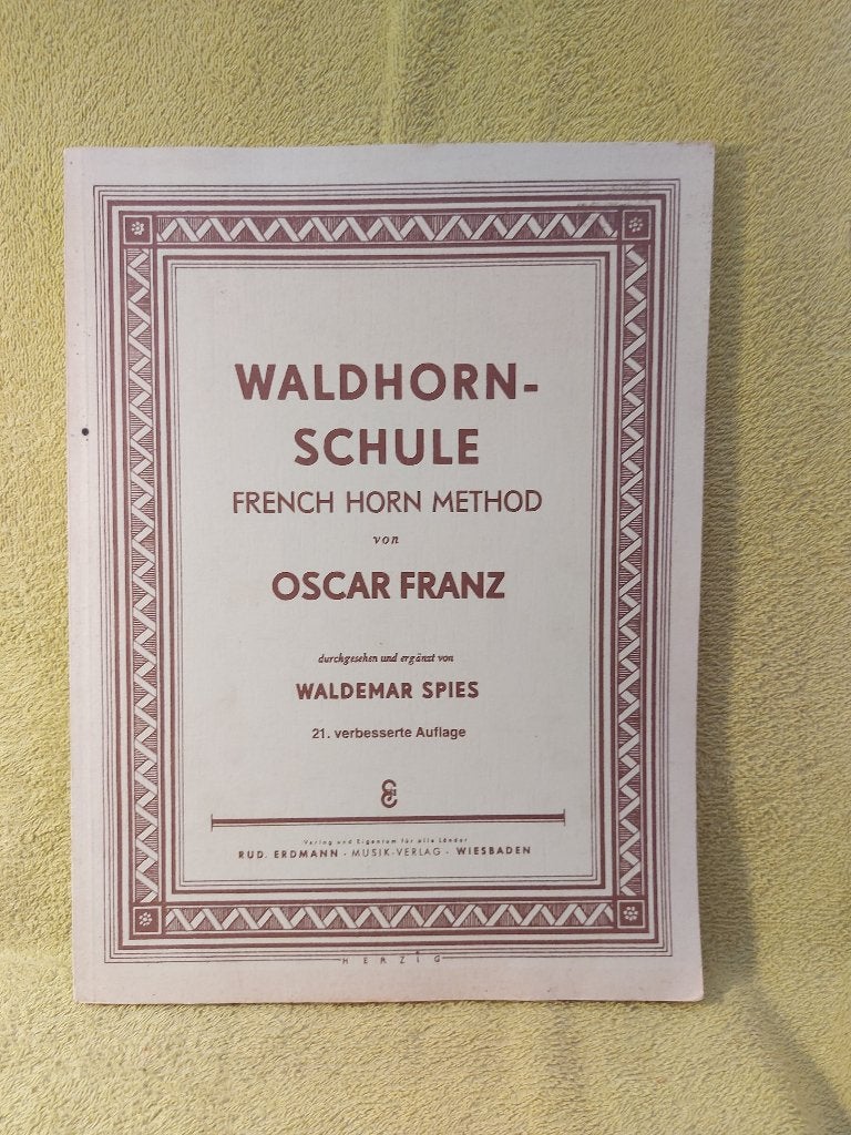 Waldhornschule - Oscar Franz. French horn method., Ophalen of Verzenden, Zo goed als nieuw, Instrument
