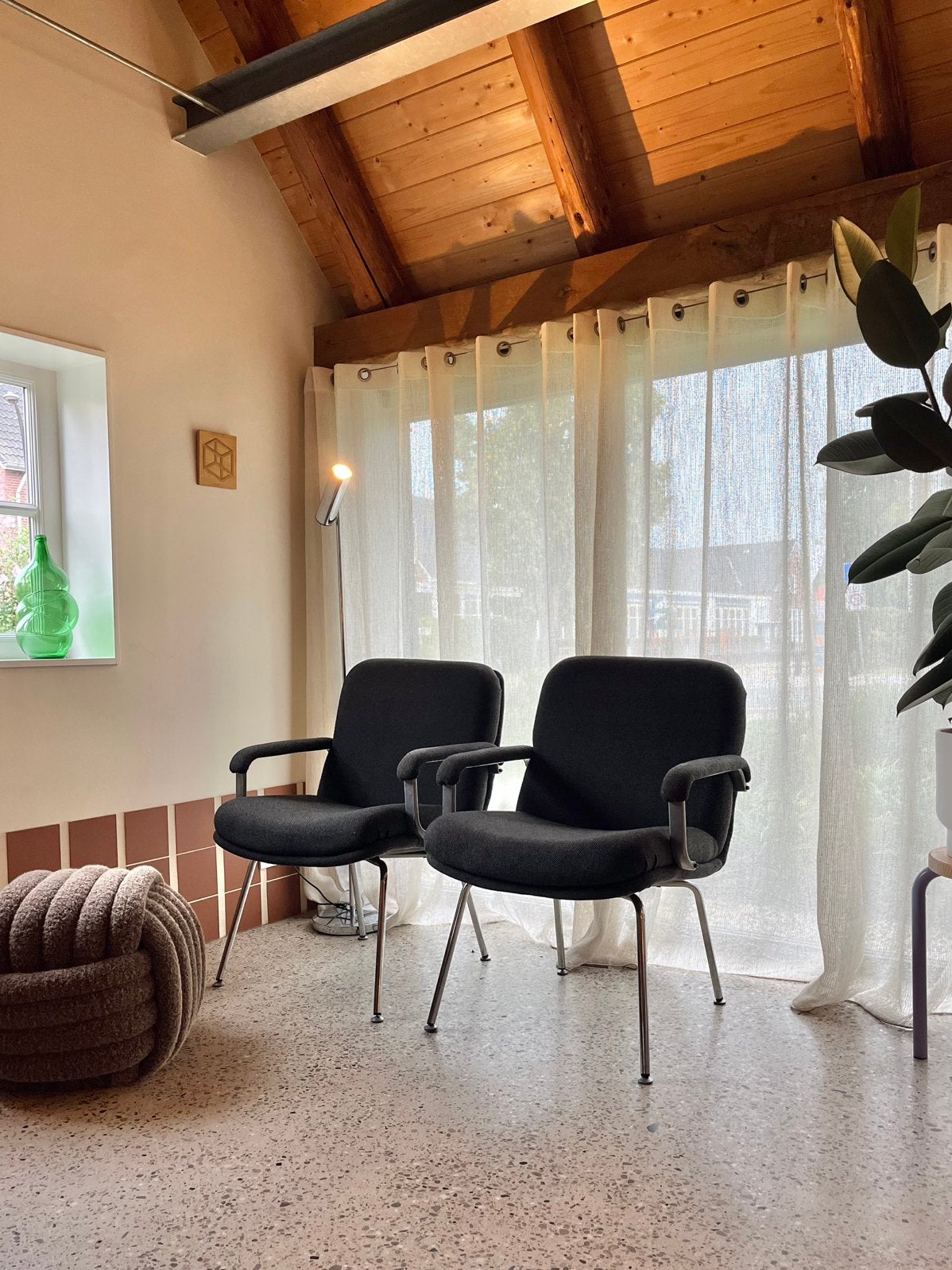 Originele vintage Artifort Channel fauteuil, Huis en Inrichting, Fauteuils, Ophalen, Minder dan 75 cm, Zo goed als nieuw, Stof