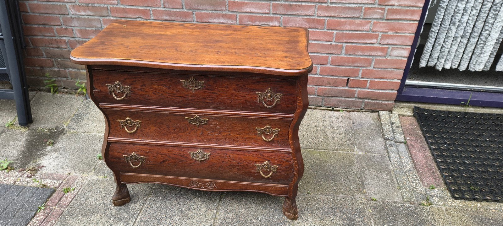 Vintage antieke houten buikkastje, Ophalen