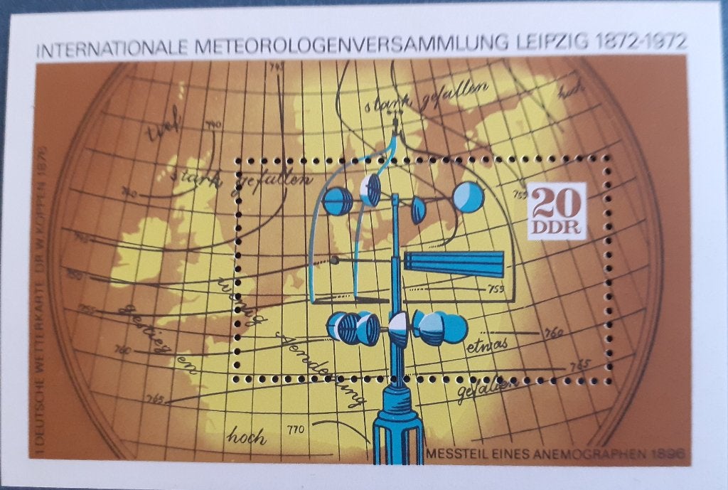 DDR Block 1972 Meteorologen Postfris, Postzegels en Munten, Ophalen of Verzenden, DDR, Postfris