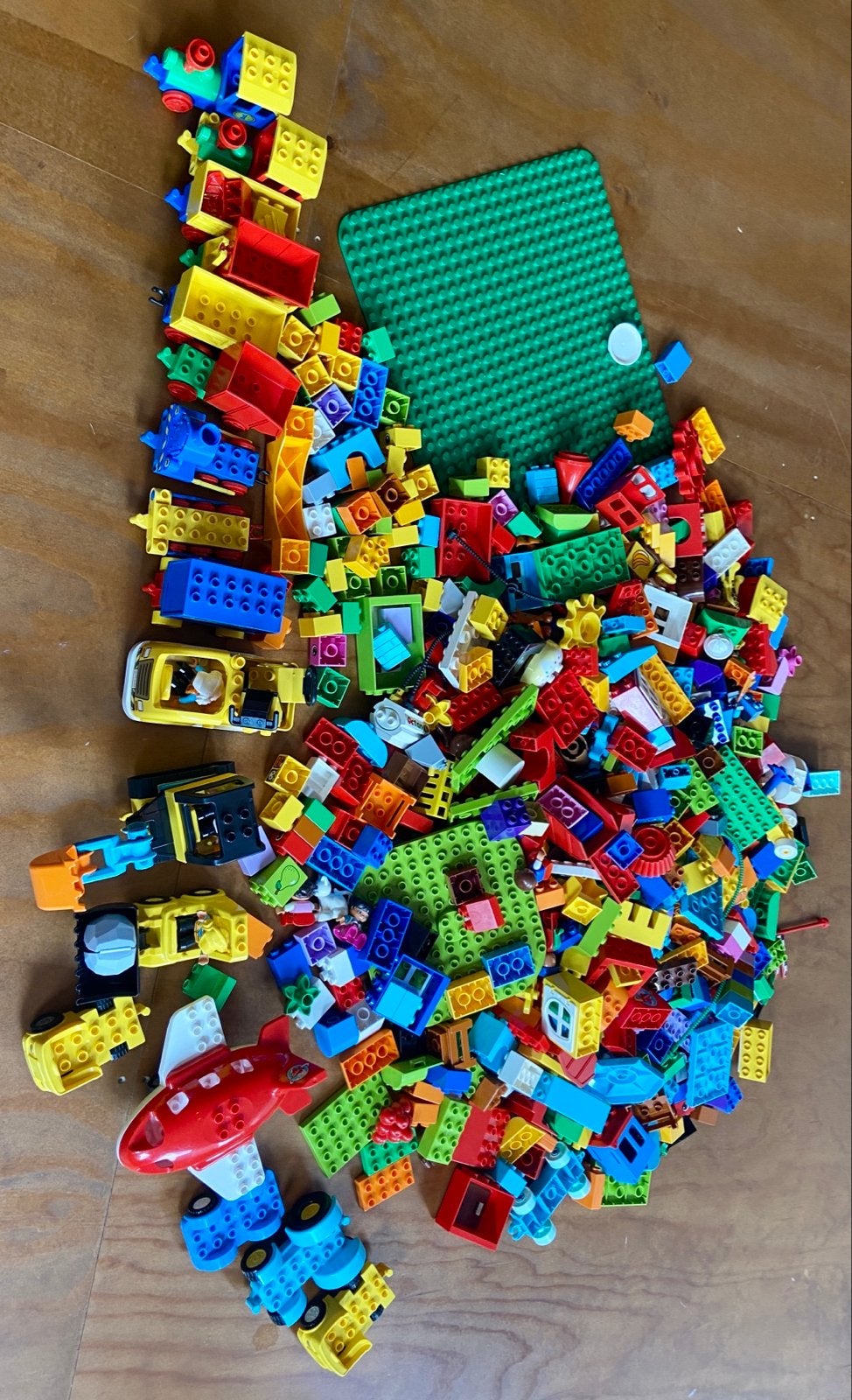 Grote Duplo verzameling met retro onderdelen en bouwplaat, Ophalen, Gebruikt, Duplo, Losse stenen