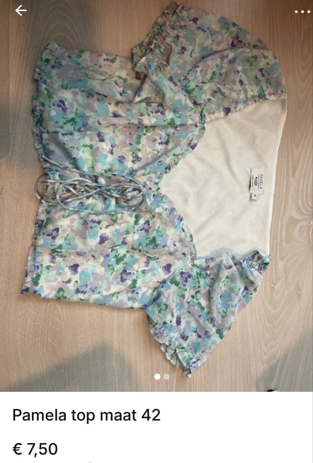 Pamela x NA-KD Reborn print top maat 42, Meerkleurig, Maat 42/44 (L), Ophalen of Verzenden, Zo goed als nieuw