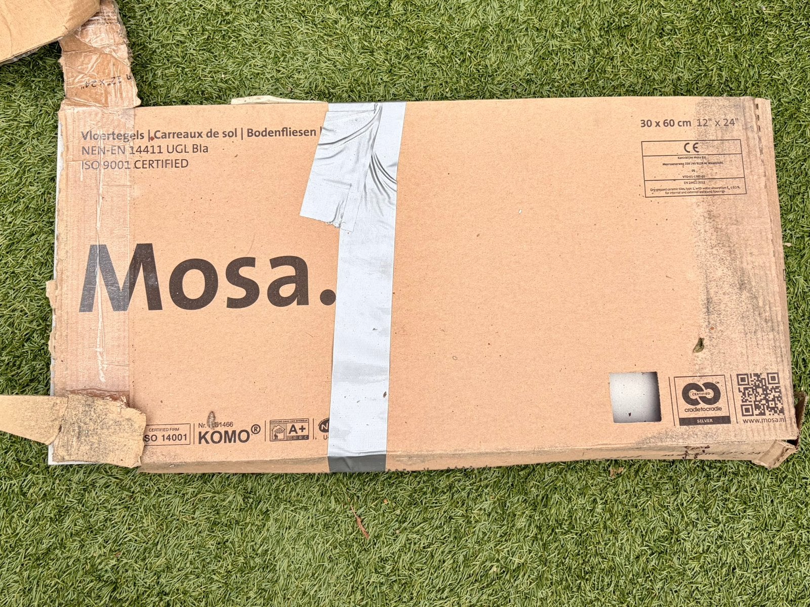 Mosa vloertegel wit/silver, 30x60cm, 3 stuks, Ophalen, Nieuw