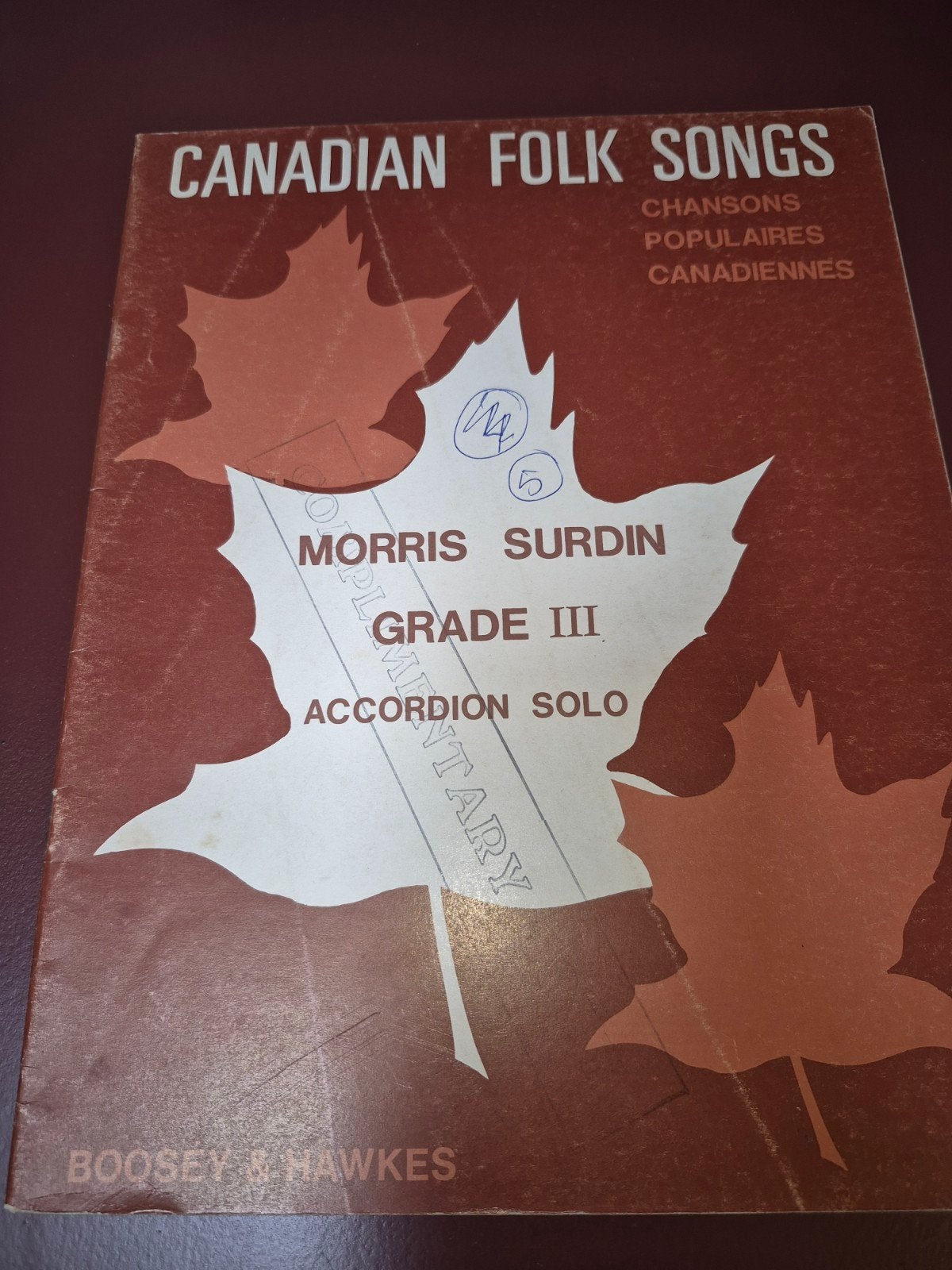 Canadese Volksliederen - Accordeon Solo - Morris Surdin, Muziek en Instrumenten, Gebruikt, Wereldmuziek, Ophalen of Verzenden