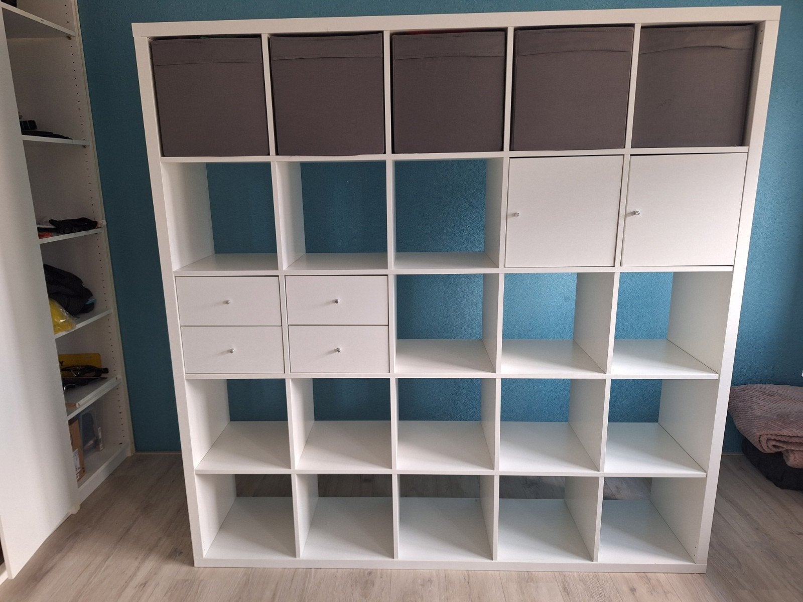 IKEA Kallax Kast met Lades en Deuren, Ophalen, Gebruikt, Modern, Functioneel, 150 tot 200 cm