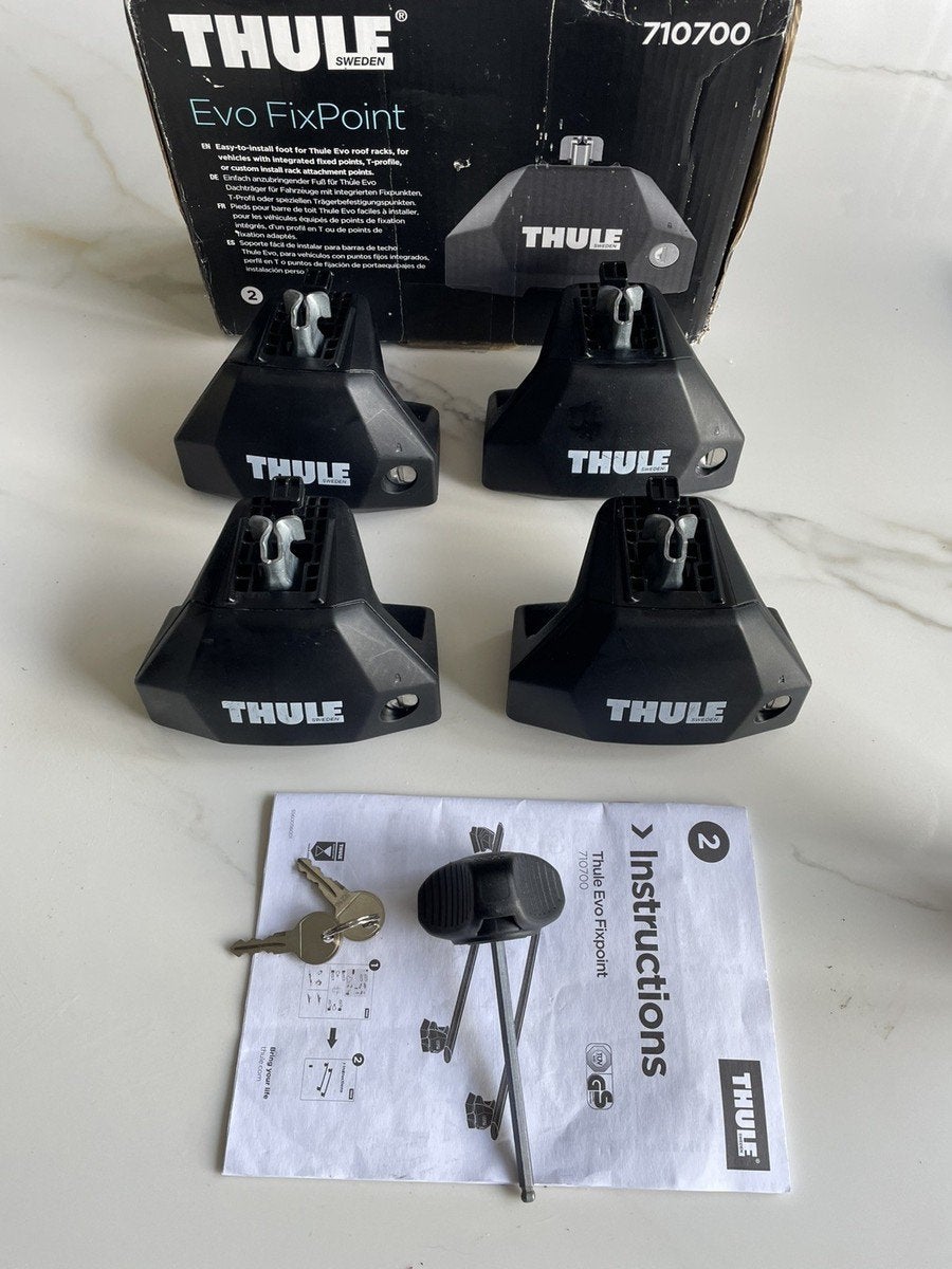Thule voetenset 7107 voor dakdragers, Auto diversen, Dakdragers, Ophalen of Verzenden, Zo goed als nieuw