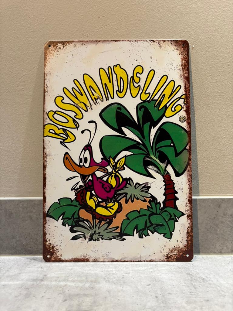 Mancave Bar Café Wanddecoratie metalen bordje Boswandeling, Ophalen of Verzenden, Zo goed als nieuw, Reclamebord