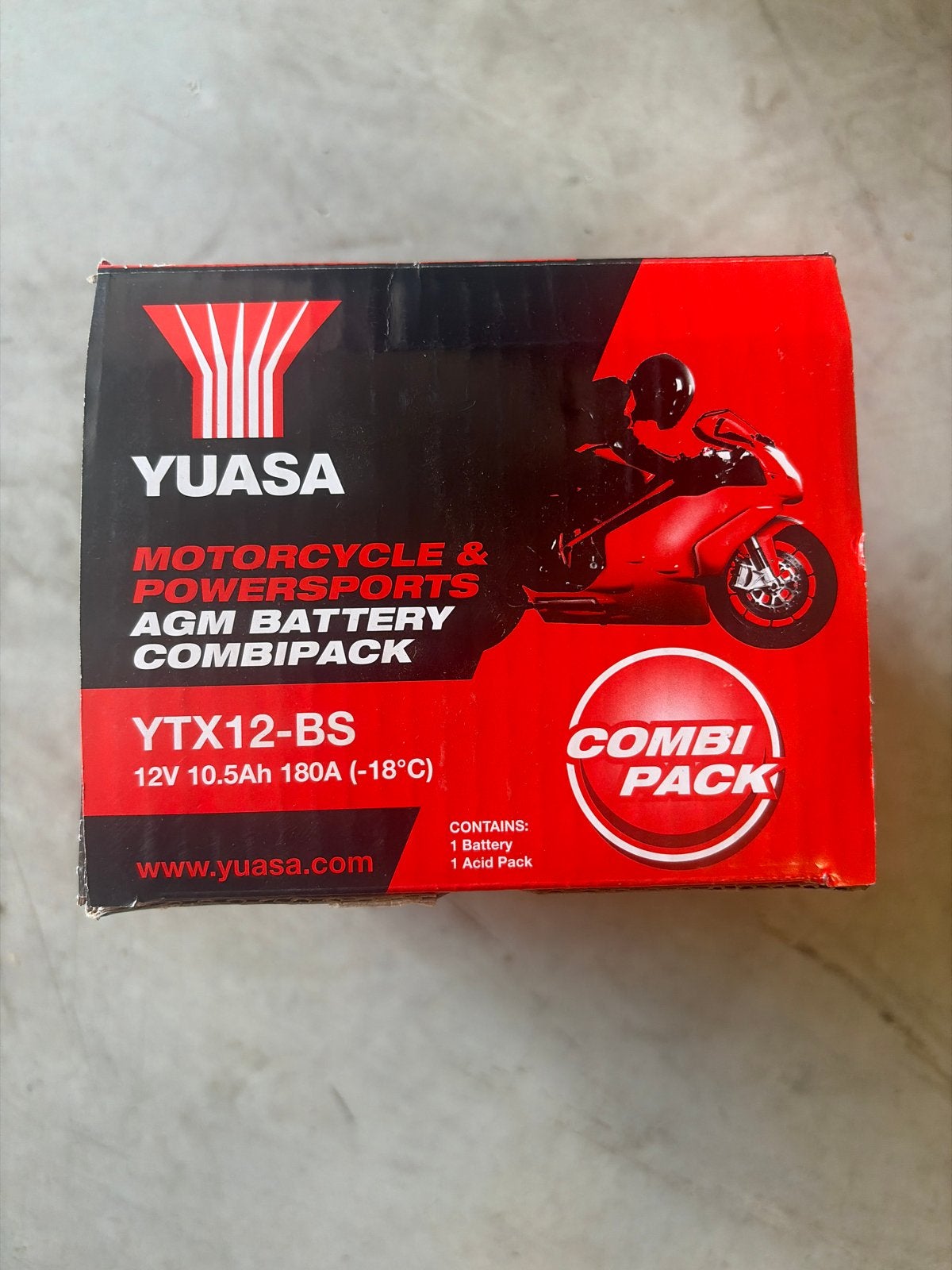 Yuasa YTX12-BS Motorfiets Accu CombiPack Nieuw, Ophalen of Verzenden, Nieuw