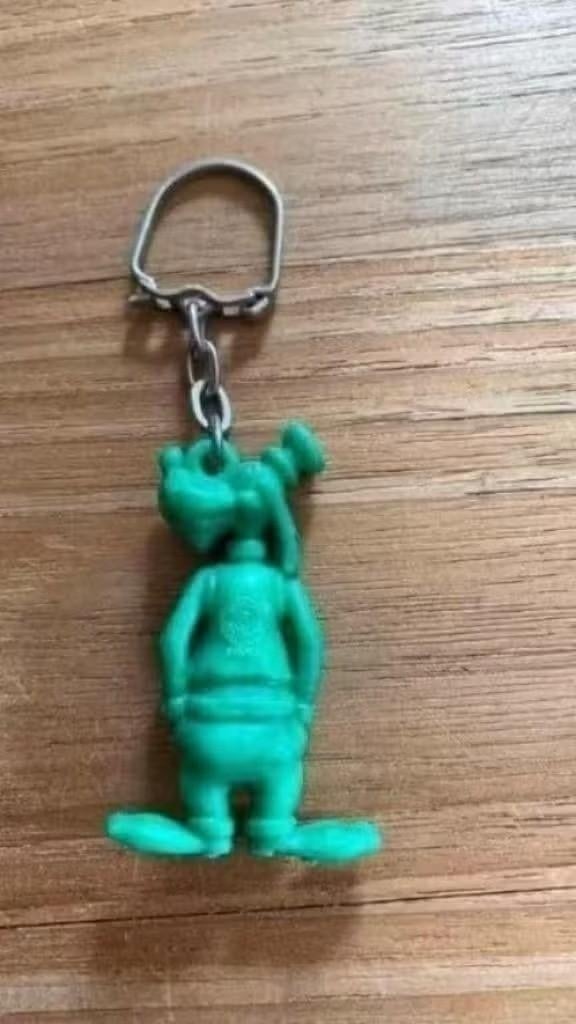Oude groene Sleutelhanger van Goofy ( merk melior), Ophalen of Verzenden, Zo goed als nieuw, Merk