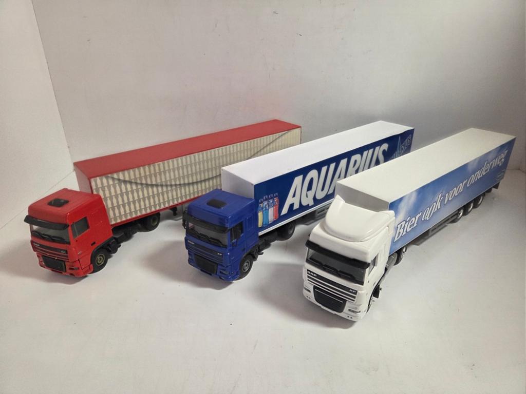Setje DAF XF modellen Lion Toys 1:50, ., Ophalen of Verzenden, Zo goed als nieuw, .