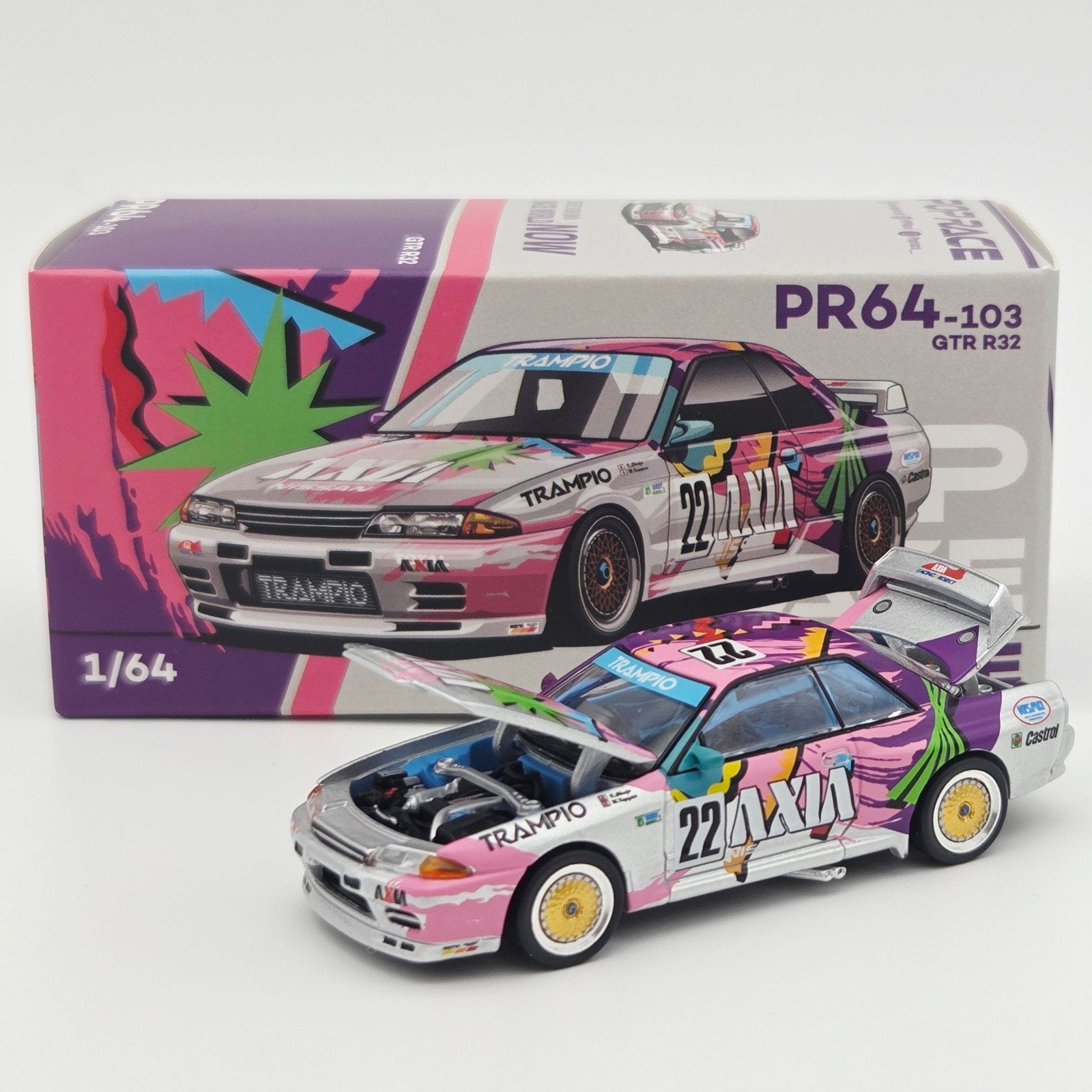 Pop Race – Nissan Skyline GT-R R32 #22 Axia Group A, various