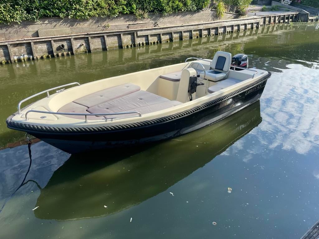 Lamirs 430 Consoleboot met Mercury 9.9 PK 4-takt, Watersport en Boten, Ophalen, Overige merken, Gebruikt, Tot 10 pk