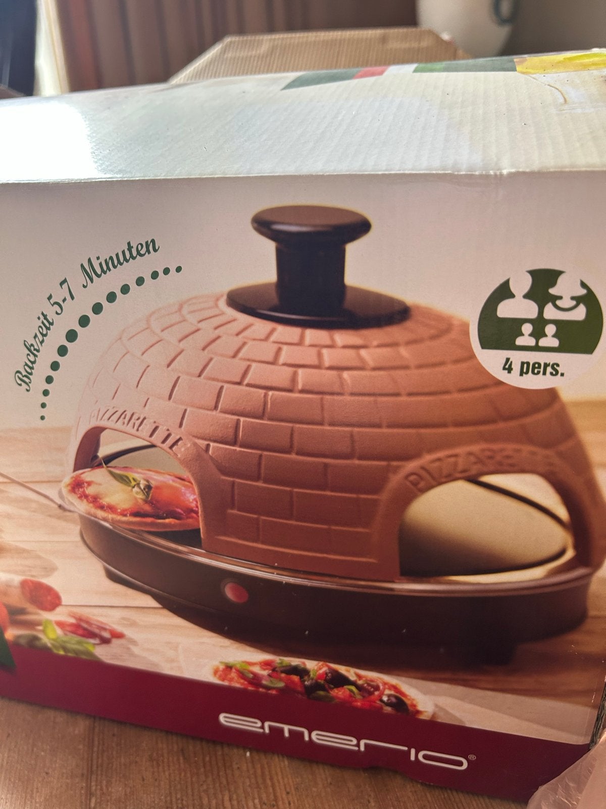 Emerio Pizzarette Classic - 2x gebruikt, Ophalen, Steen/keramiek, Overige typen, Gebruikt