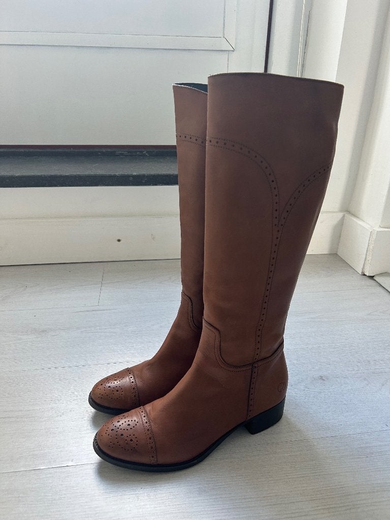 My 39 river woods laarzen boots leer, Hoge laarzen, Bruin, River Woods, Nieuw