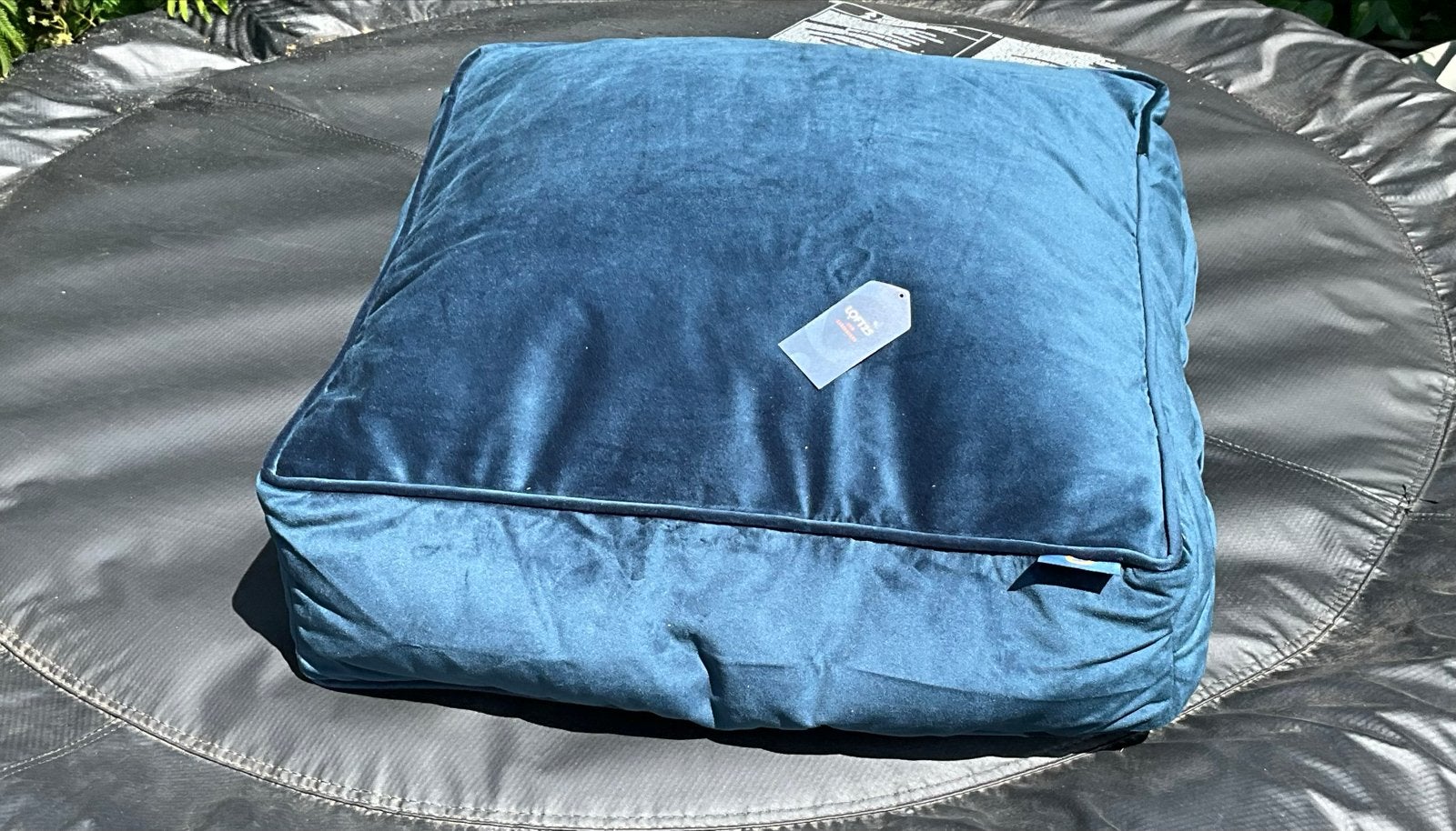 Loft25 Vloerkussen Pasivic Blauw Velvet 60x60cm, Overige merken, Blauw, Inclusief binnenkussen, Vierkant