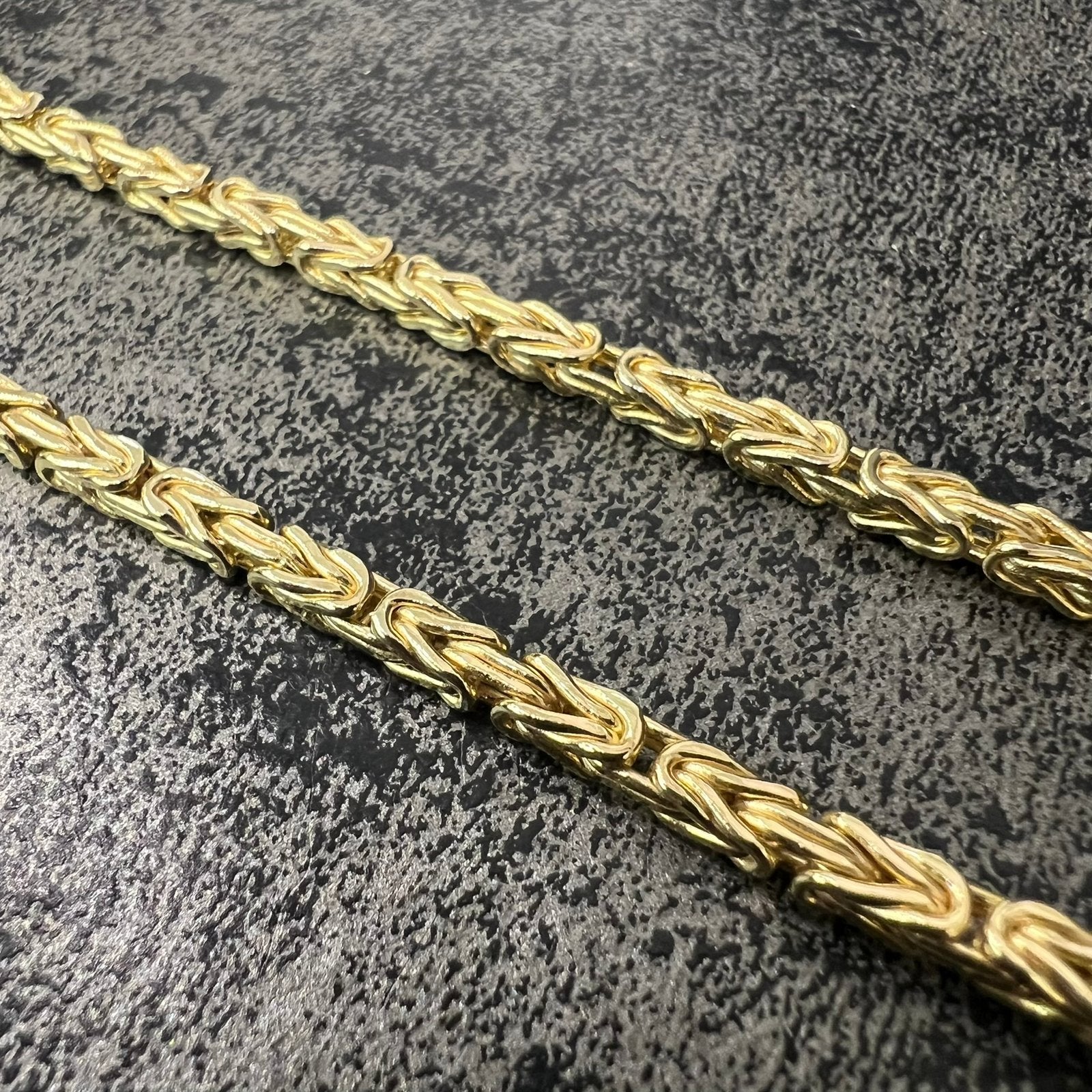 14k gouden koningsketting massief schakel Italy, Ophalen of Verzenden, Nieuw, Goud