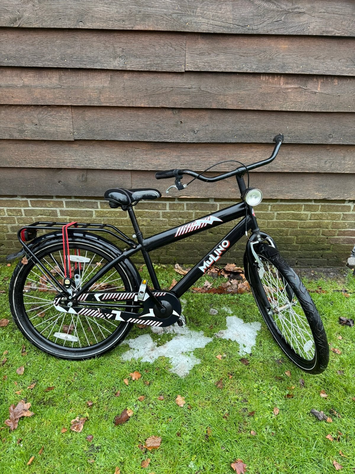 Mulino kinderfiets zwart 24 inch, Ophalen of Verzenden, Zo goed als nieuw, Staal, 24 inch of meer