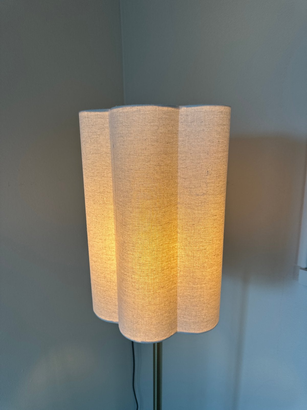 Stoffen lampenkap - 35cm hoog, 26cm breed, Ophalen, Gebruikt, 25 tot 50 cm, Beige