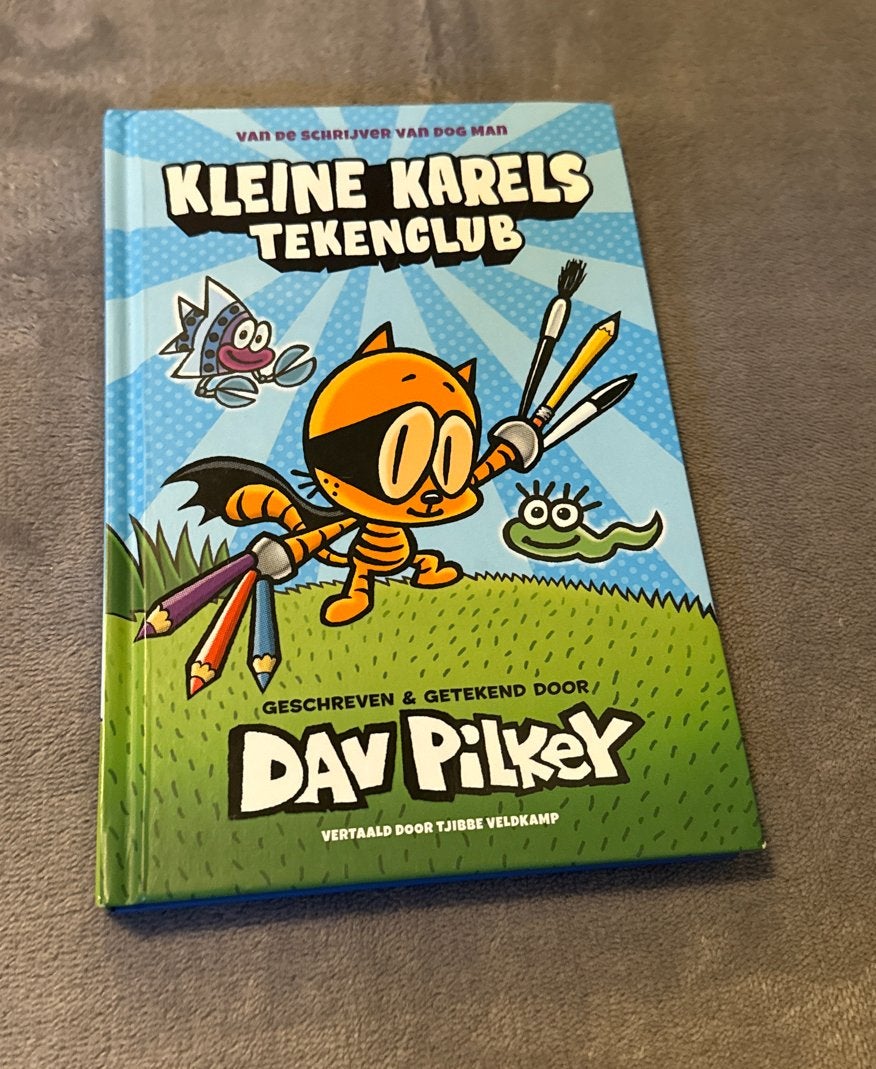 Kleine Karels Tekenclub - Dav Pilkey - Zo goed als nieuw, Boeken, Kinderboeken | Jeugd | onder 10 jaar, Ophalen of Verzenden, Zo goed als nieuw
