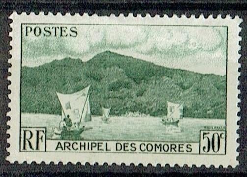 Frankrijk Comoren Archipel 1950 zeilboten, Verzenden, Postfris, Dier of Natuur