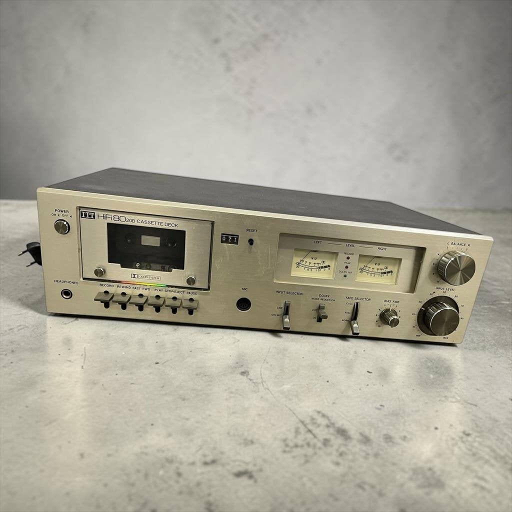 Vintage cassettespeler ITT HIFII 8020v met UV meters, Audio, Tv en Foto, Radio's, Ophalen