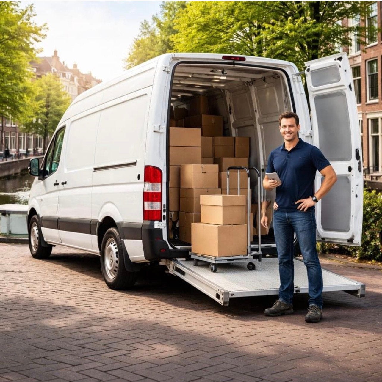 Bus Met Laadklep Te Huur Incl Chauffeur 59,99 Per Rit, Inpakservice, Bedrijfsverhuizingen