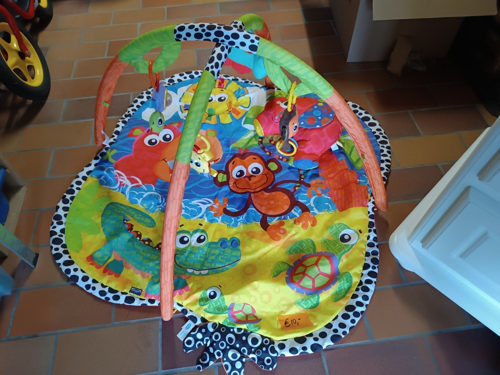 Playgro Babygym met vrolijke dieren en speeltjes, Ophalen, Gebruikt, Babygym, Met geluid