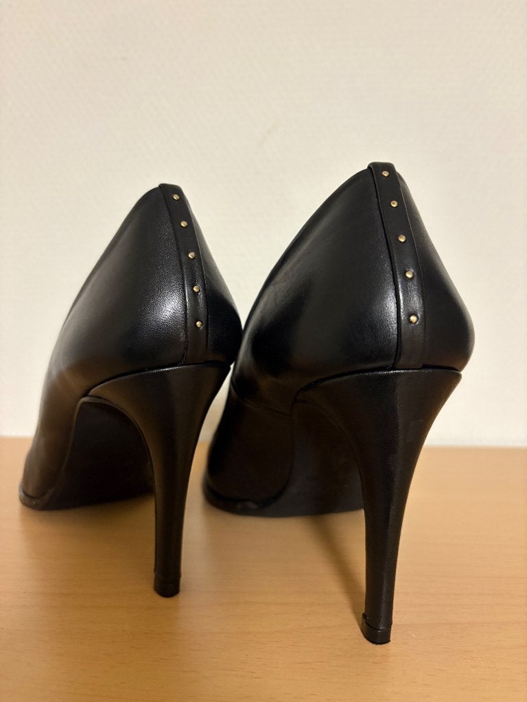 Zwarte leren pumps van Permesso - Maat 41, Permesso, Pumps, Zwart, Ophalen of Verzenden