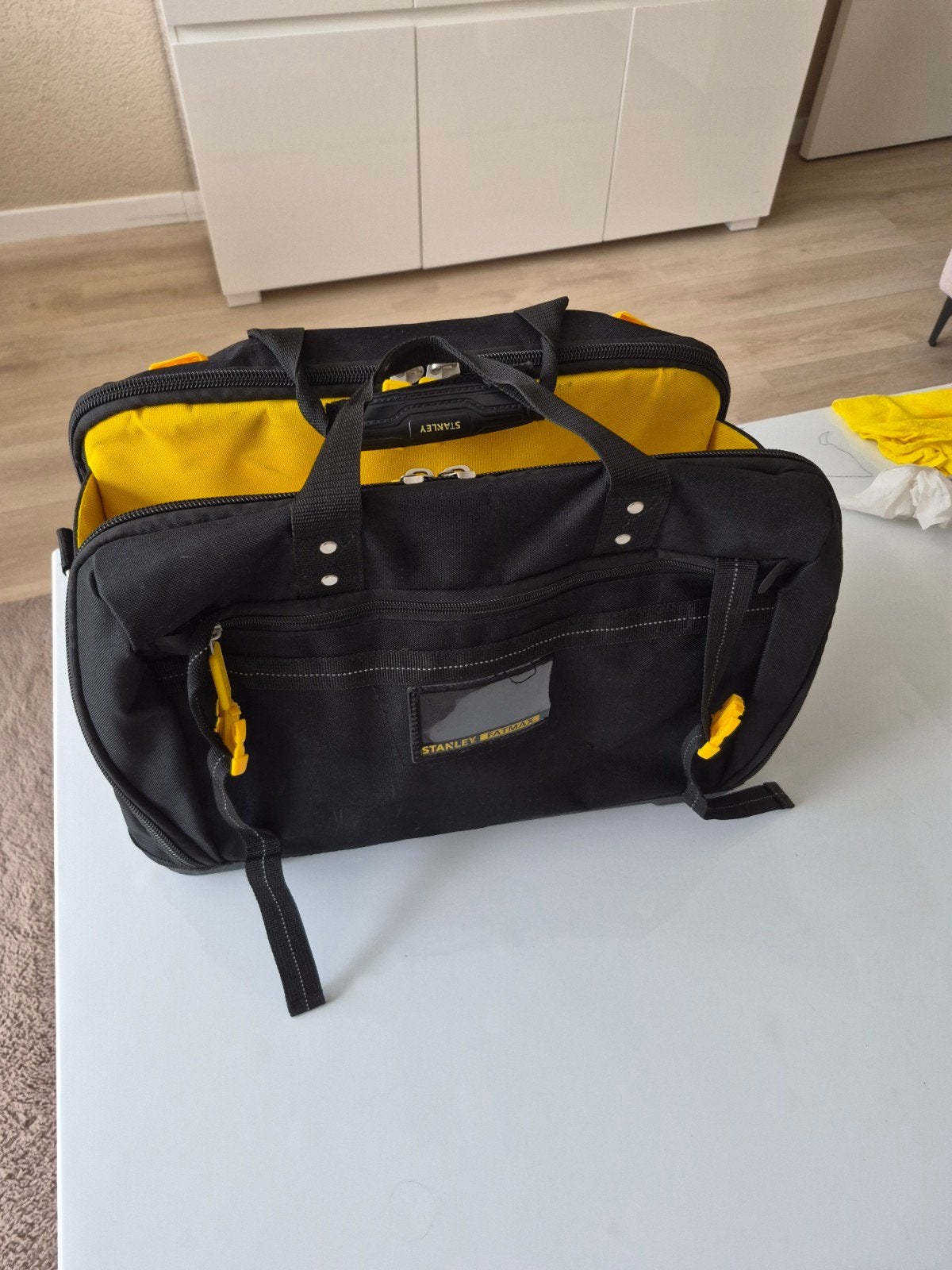 Stanley FatMax Gereedschapstas - Zwart/Geel bijna nieuw paar, Ophalen of Verzenden, Gebruikt